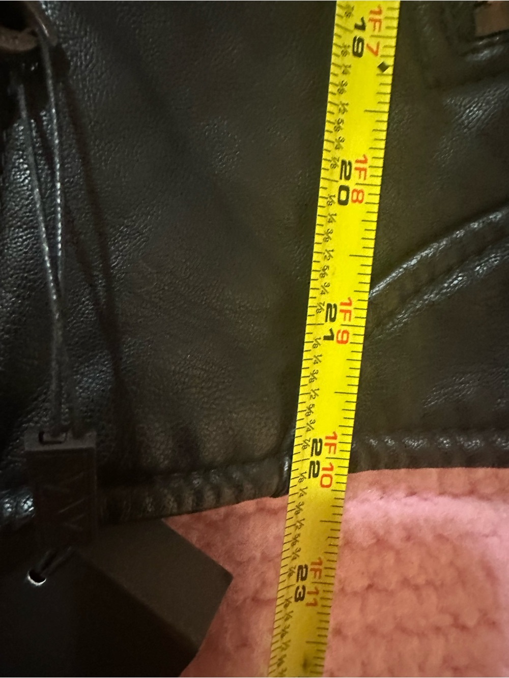 NWT Marc New York Faux Leather Black moto Jacket with fur size xl - Picture 9 of 14